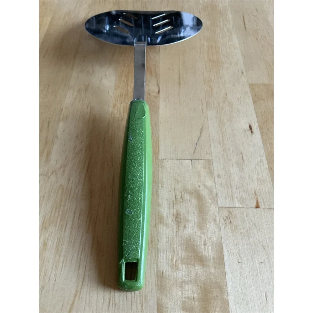 Vintage Spatula Pink Flowers Green Handle - Picture 6 of 7